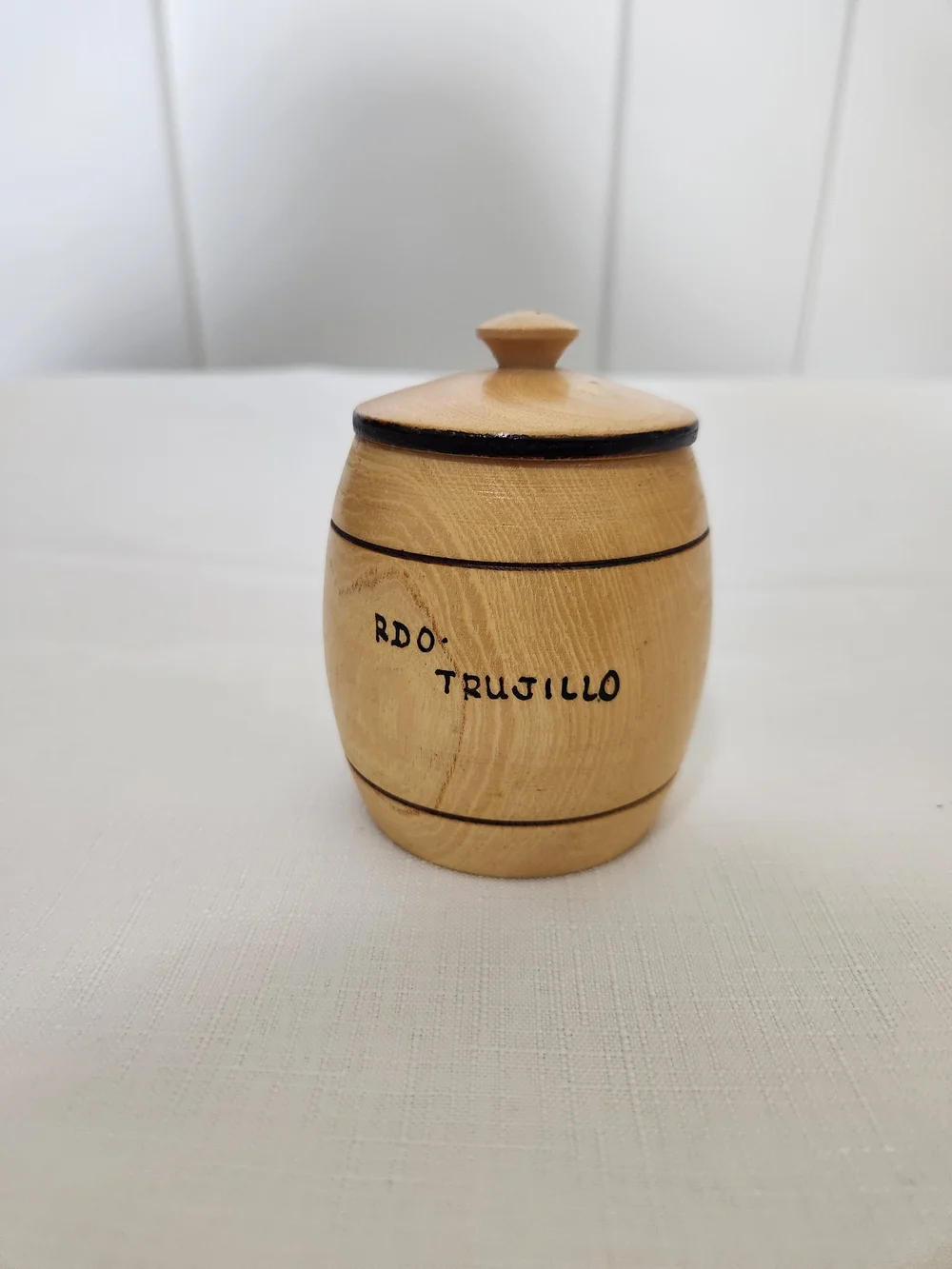 Wooden Decorative Spice Jar with Lid-handmade